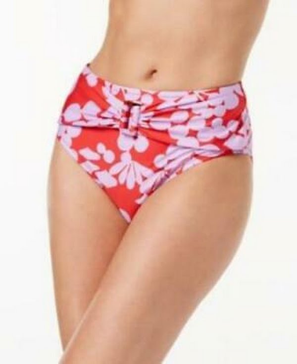 Trina Turk Bali Blossoms High-Waist Pant Bottom Womens Swimwear,Size 10