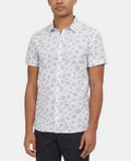 Kenneth Cole New York Mens Circle-Print Short Sleeve Shirt, Size Large