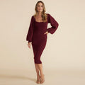Paige Puff Sleeve Knit Dress