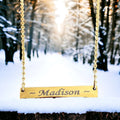 Engraved Bar Necklace