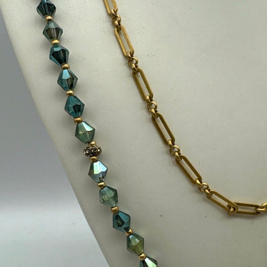 Lonna & Lilly Gold-Tone Two-Row Beaded Long 34in Necklace