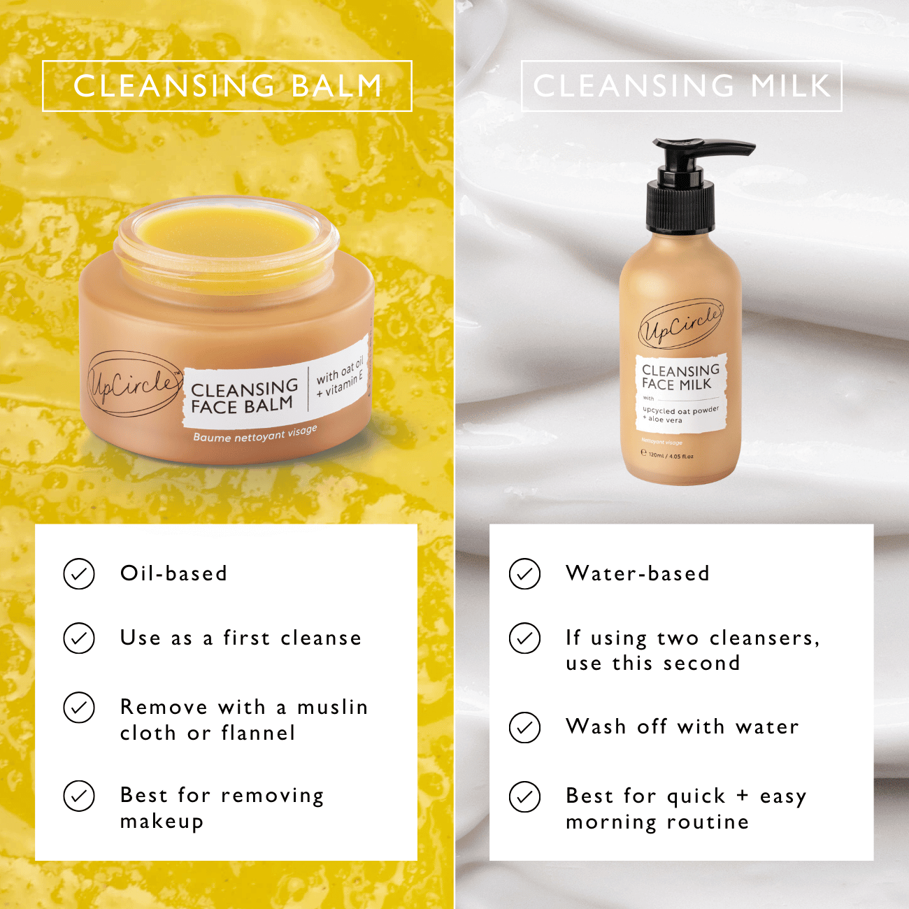 Cleansing Face Balm with Oat Oil + Vitamin E