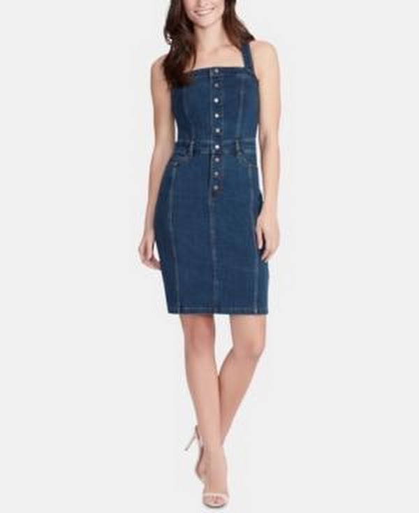 William Rast Juniors Women's Blue Serena Denim Jean Dress, Size Medium