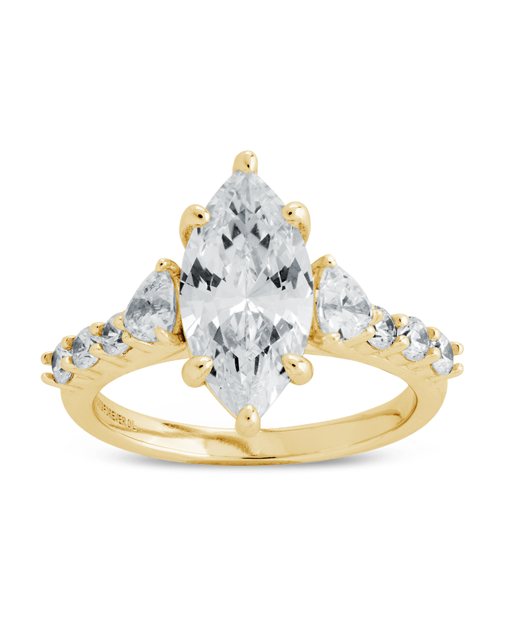 Sterling Silver Marquise & Trillion Ring