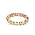 Sterling Silver Gracie Pink Sapphire CZ Eternity Ring
