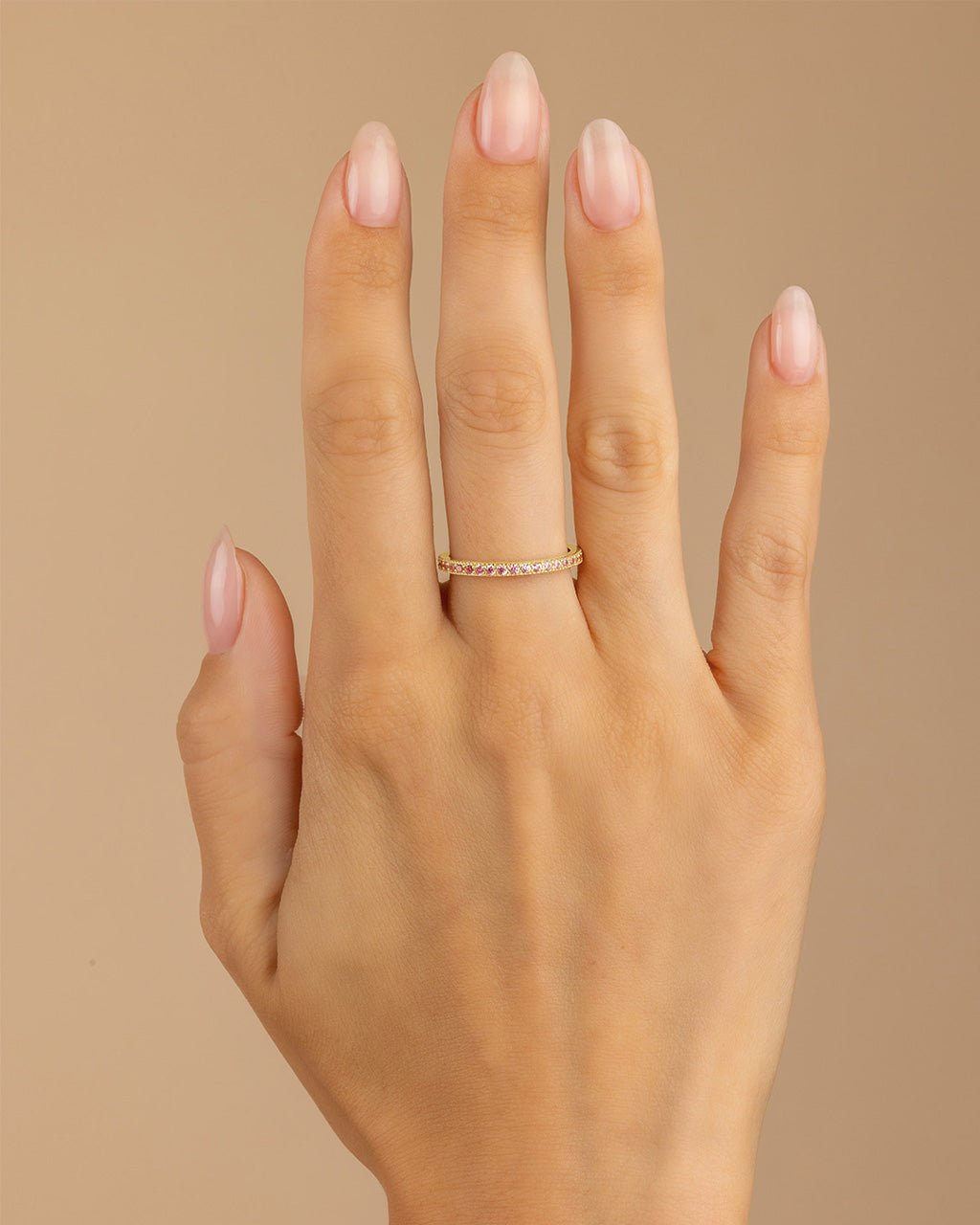 Sterling Silver 2.5mm Thin Amethyst CZ Band Ring