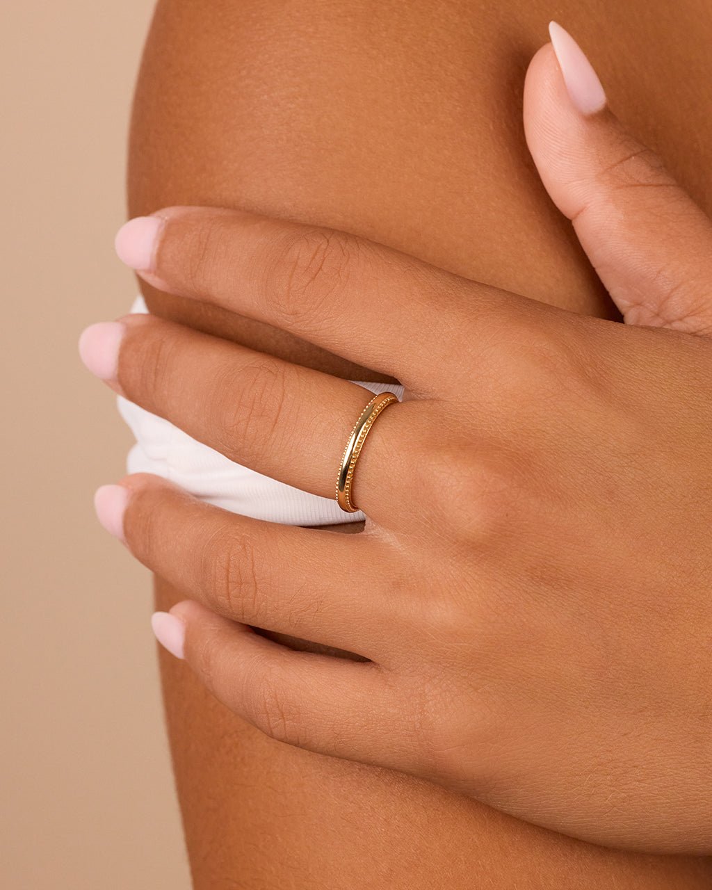 Sterling Silver Kayden Thin Textured Ring