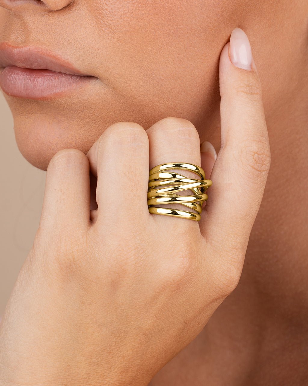 Sterling Silver Rebecca Layered Stacking Ring