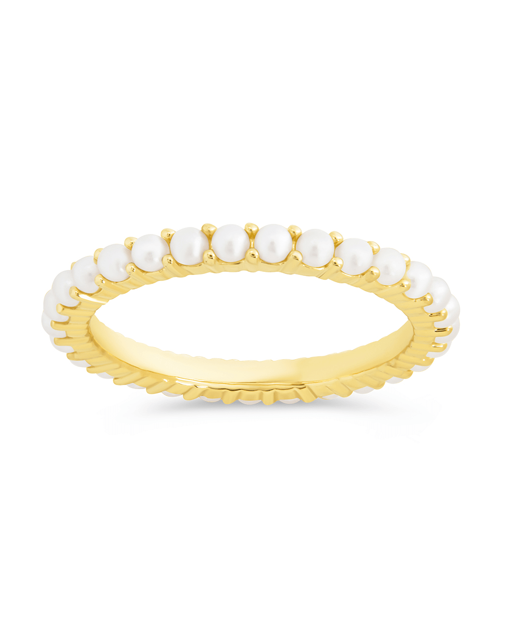 Sterling Silver Gianna Pearl Eternity Ring