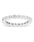 Sterling Silver CZ Bezel Band Ring