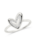 Sterling Silver Mabel CZ Heart Ring