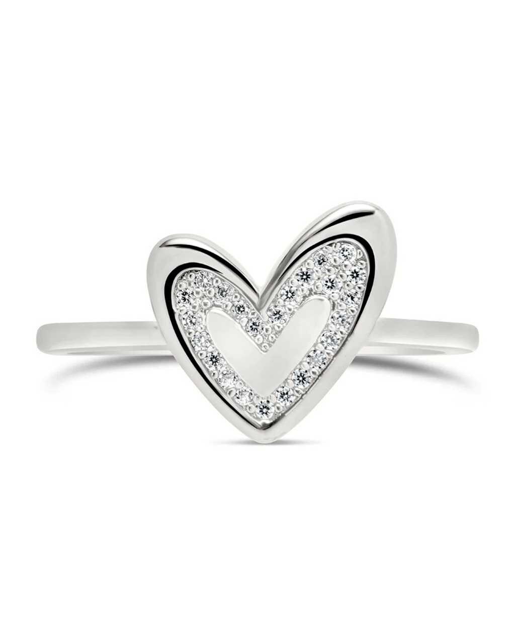Sterling Silver Mabel CZ Heart Ring