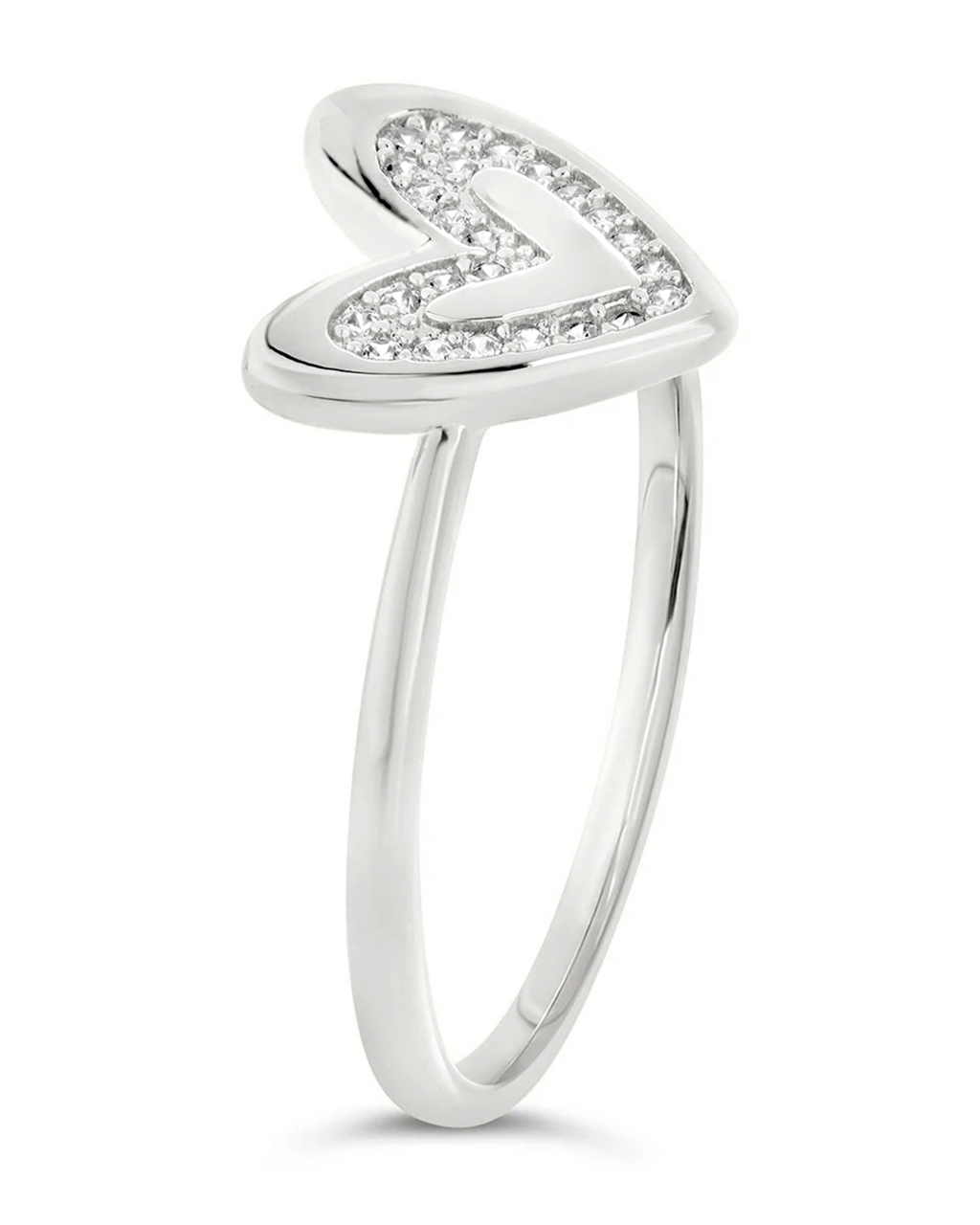 Sterling Silver Mabel CZ Heart Ring