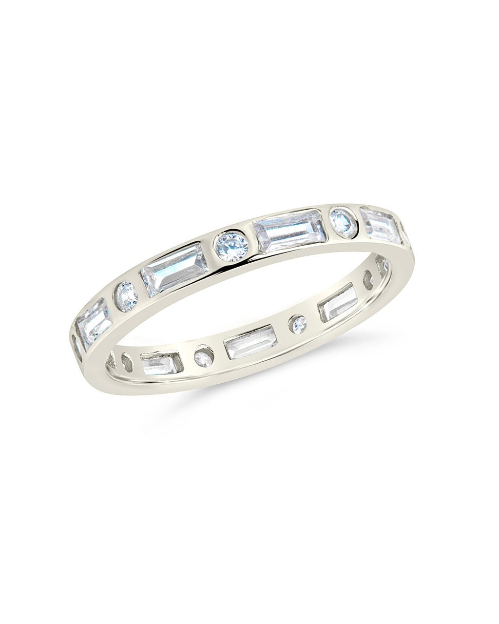 Sterling Silver Ethel CZ Band Ring