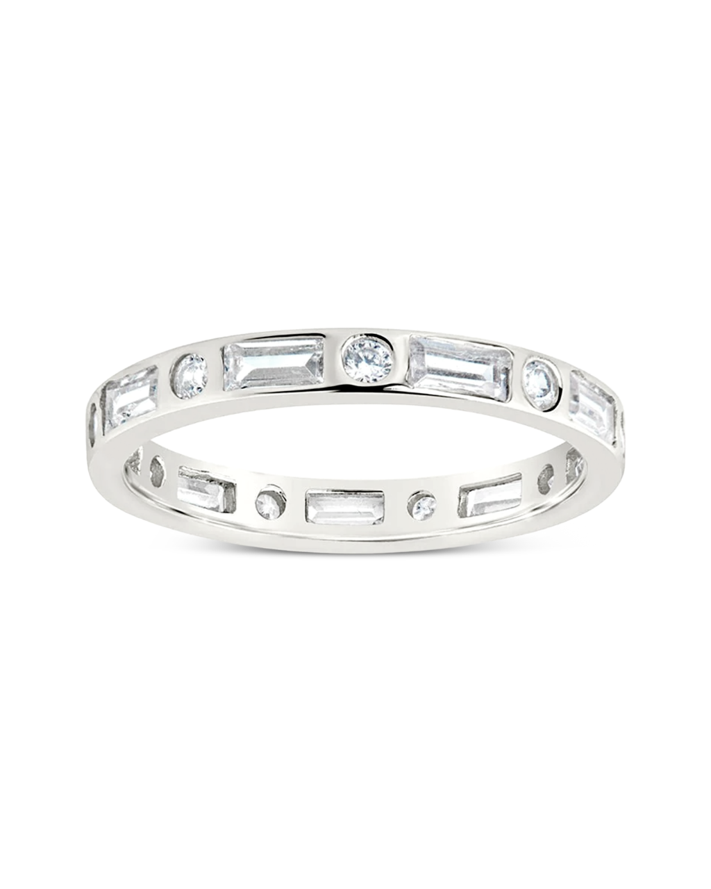 Sterling Silver Ethel CZ Band Ring