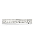 Sterling Silver Princess Eternity Wedding Band
