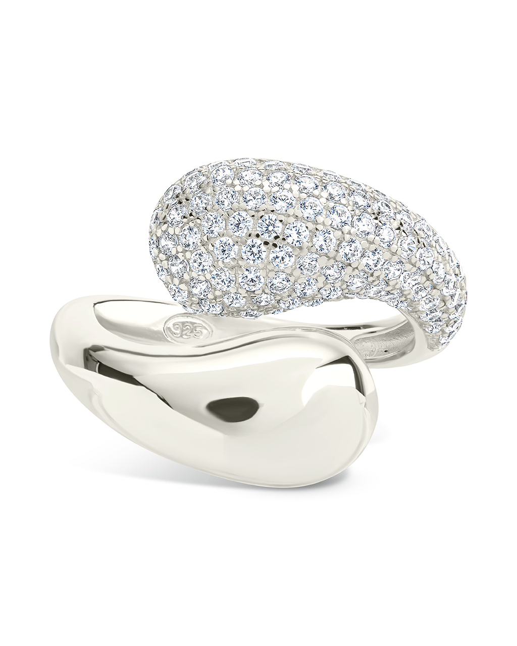 Sterling Silver Cecilia CZ Open Ring