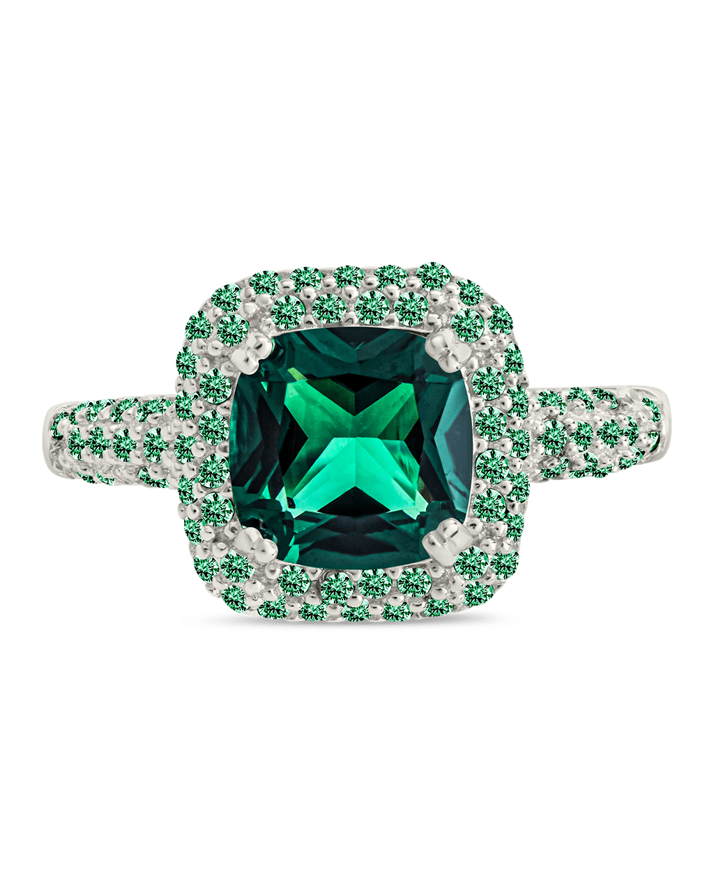 Sterling Silver Emerald CZ Legacy Ring