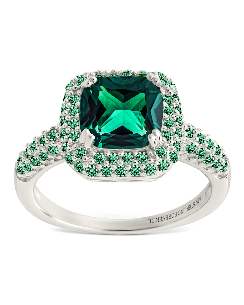 Sterling Silver Emerald CZ Legacy Ring