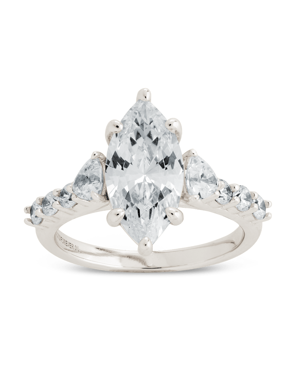Sterling Silver Marquise & Trillion Ring
