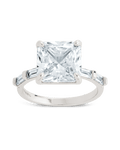 Sterling Silver Princess Baguette Ring