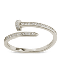Sterling Silver Journey Twisted Sparkle Wrap Ring