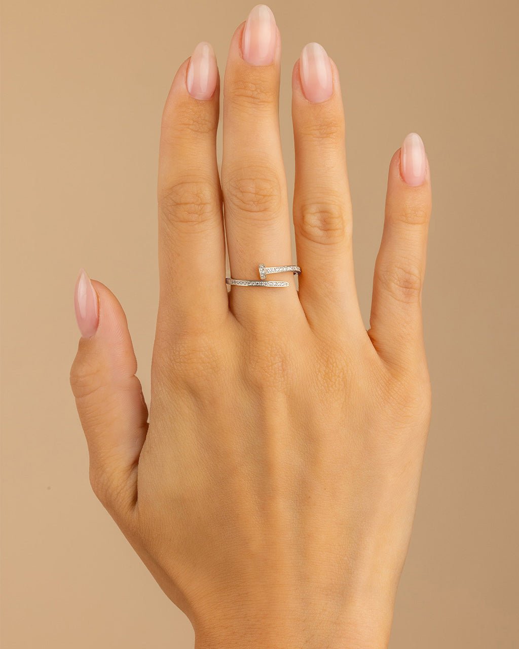 Sterling Silver Journey Twisted Sparkle Wrap Ring
