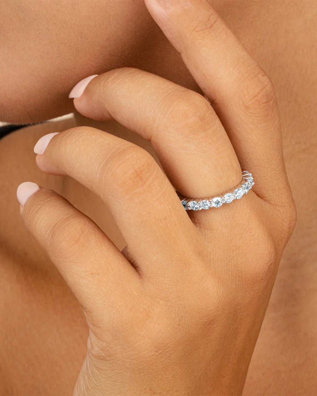 Sterling Silver Dainty Gracie CZ Eternity Ring