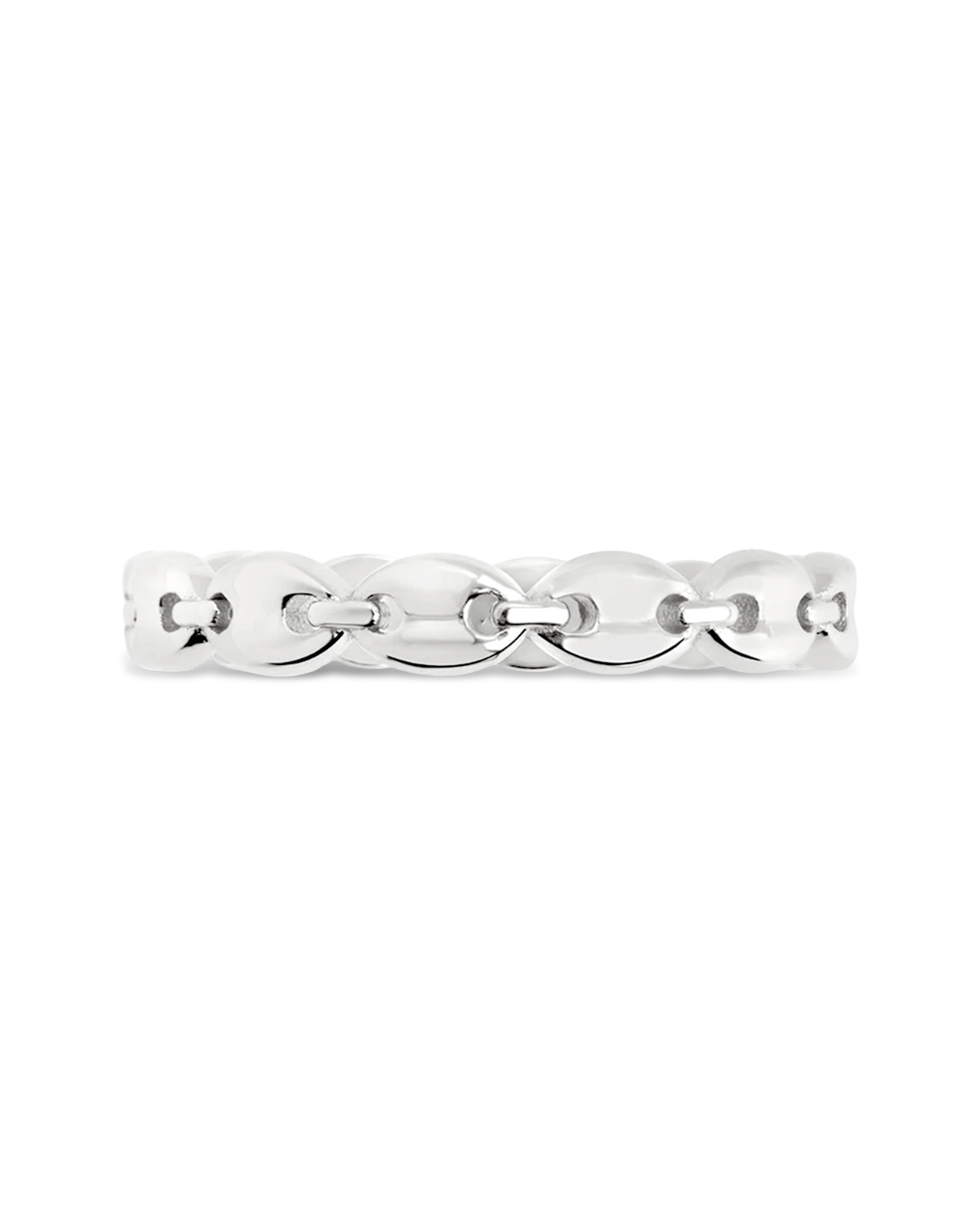 Sterling Silver Janie Anchor Chain Ring