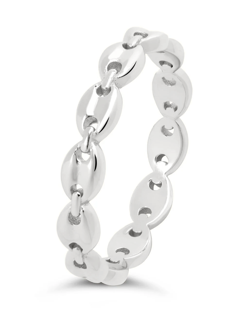 Sterling Silver Janie Anchor Chain Ring