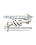 Sterling Silver Birgitta CZ Link Stacking Ring