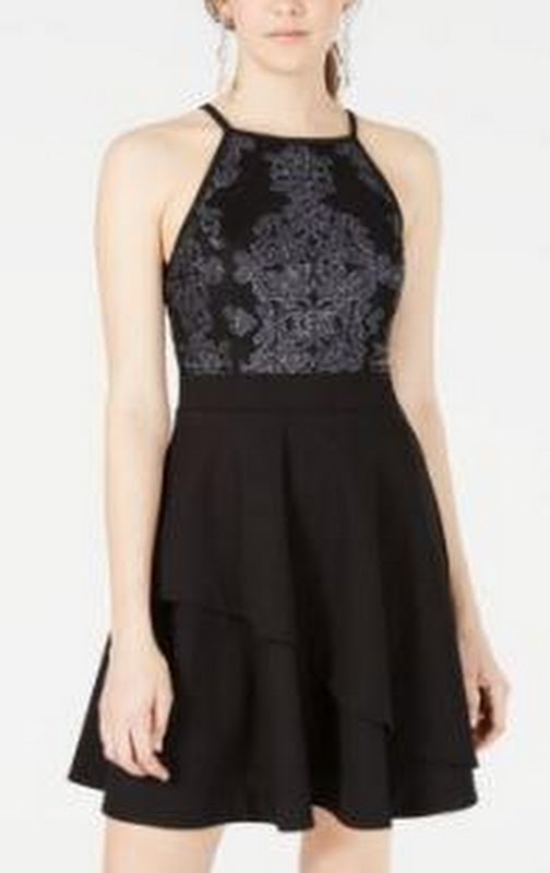 Speechless Juniors Tiered Fit and Flare Dress