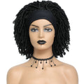 Soft Faux Locs Headband Wig - 6 Inch Ombre Dreadlock Wig for Black Women - Curly Braided Synthetic Wig with Headband - 1B, Burgundy, 27, 30, 613 Options