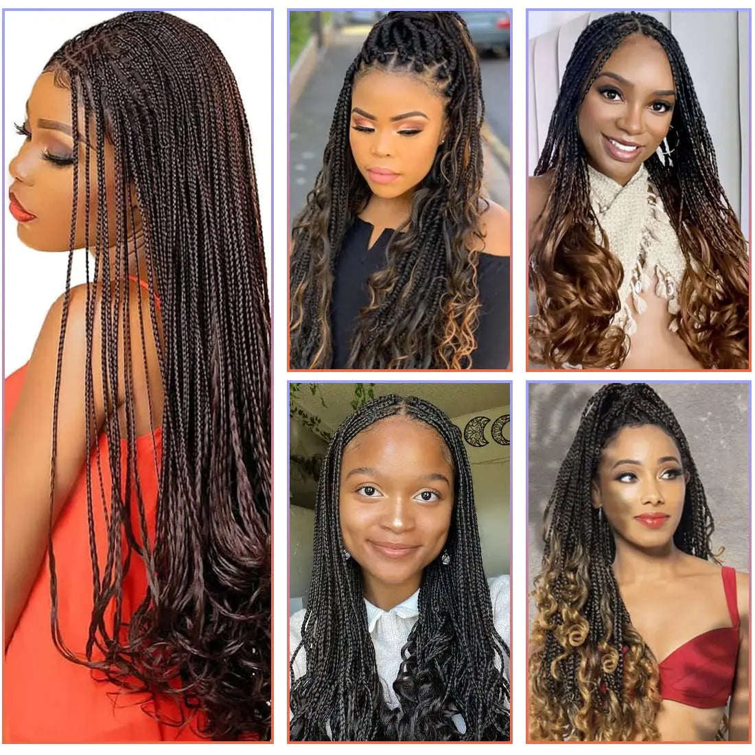 Pre-Stretched French Curly Braiding Hair - Natural Black Crochet Braids (Hot Water Setting)