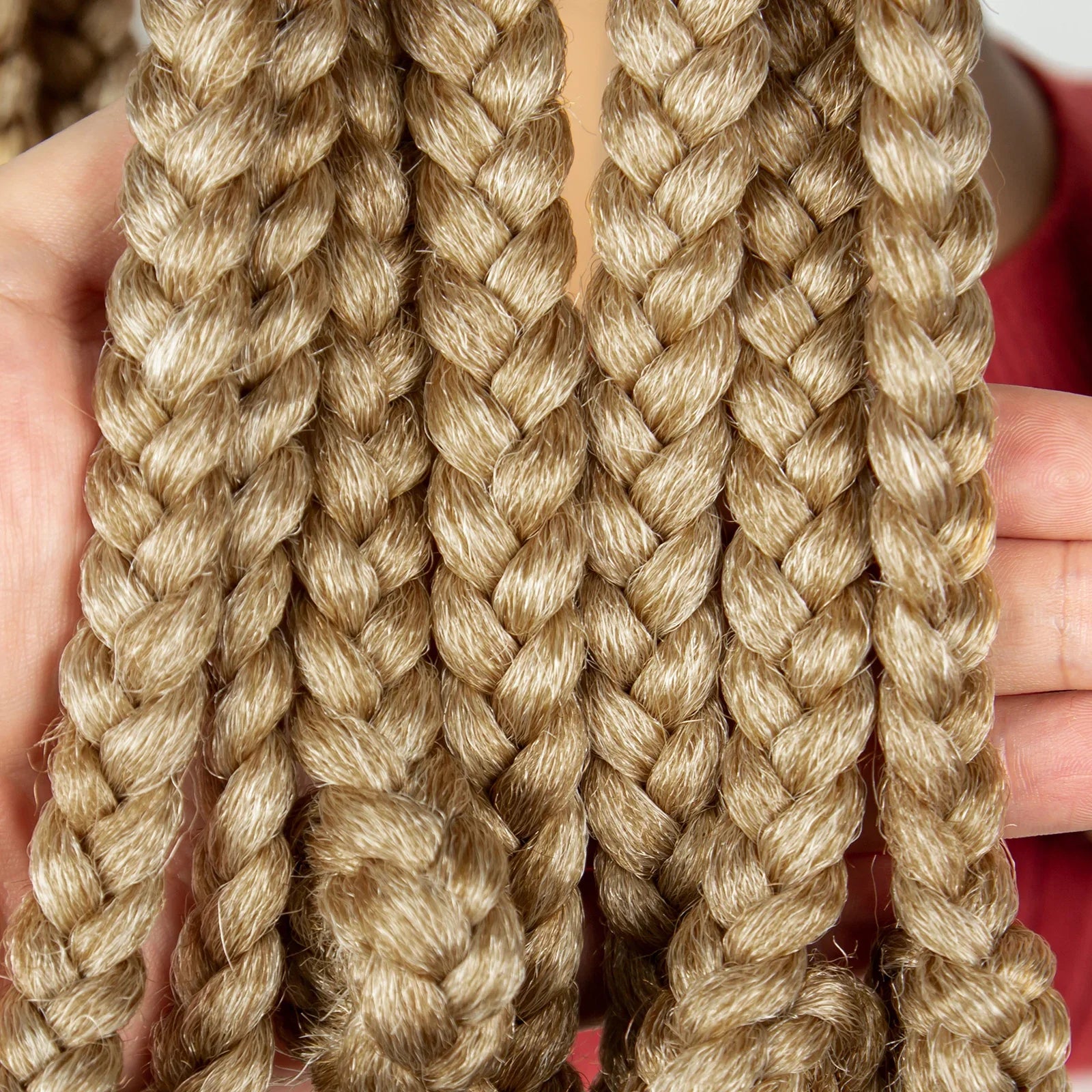 Blonde 12 Inch Synthetic Braided Wigs | Transparent Full Lace Bantu Knotless Box Braids with Baby Hair for Black Women