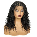 Short Boho Knotless Braids Bob Wig with Curly Ends | Full Lace