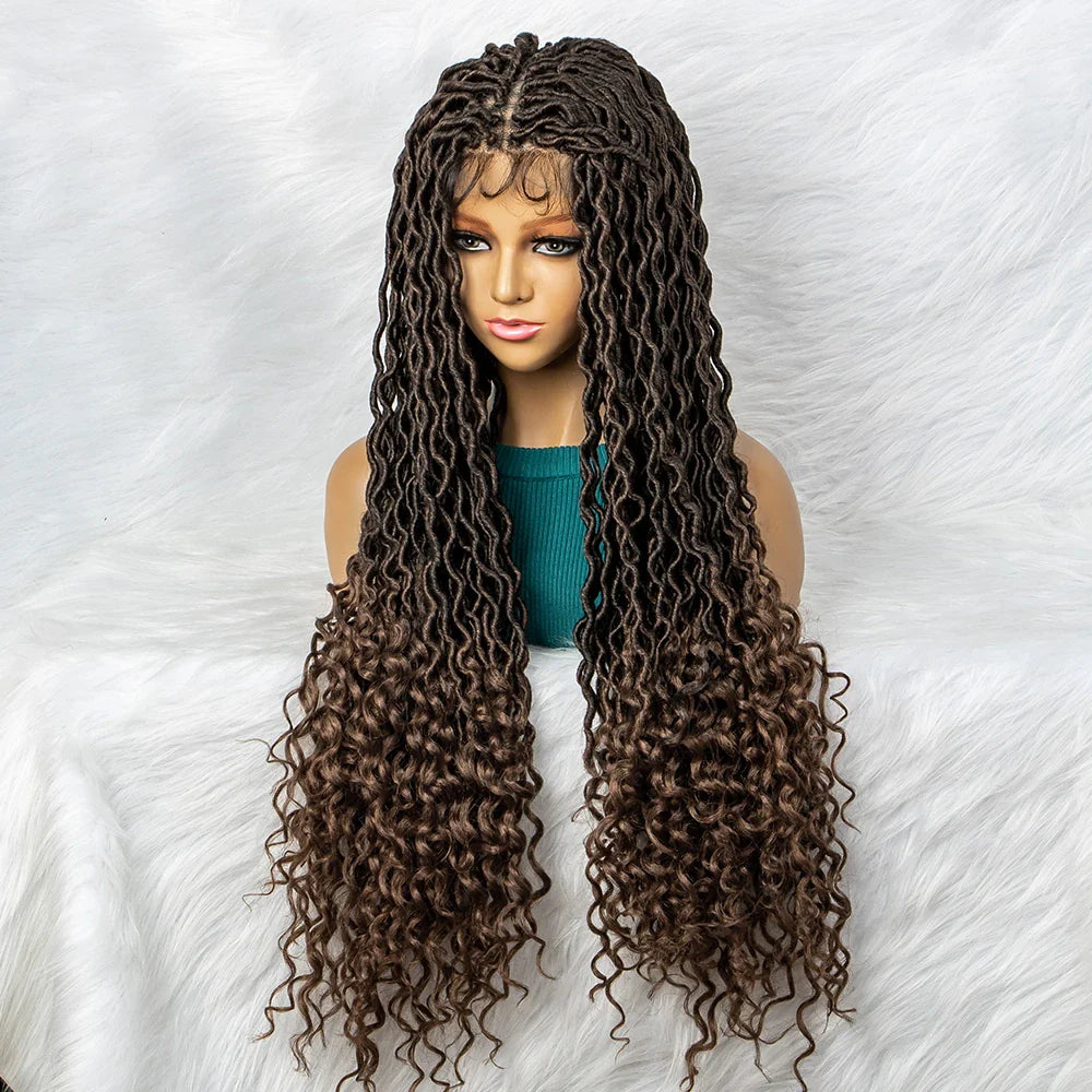 Goddess Box Braids Wig | Curly Ends | Full Lace | Crochet Hair | Black Women