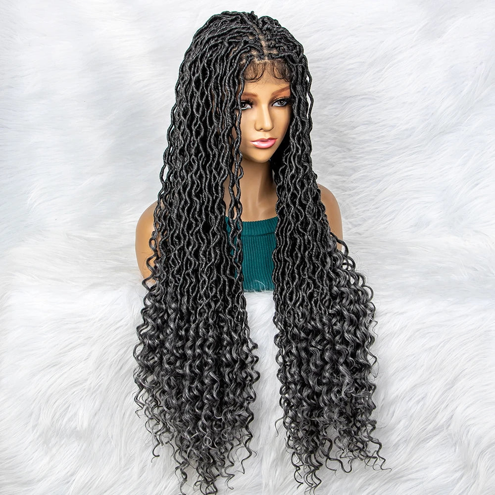 Goddess Box Braids Wig | Curly Ends | Full Lace | Crochet Hair | Black Women