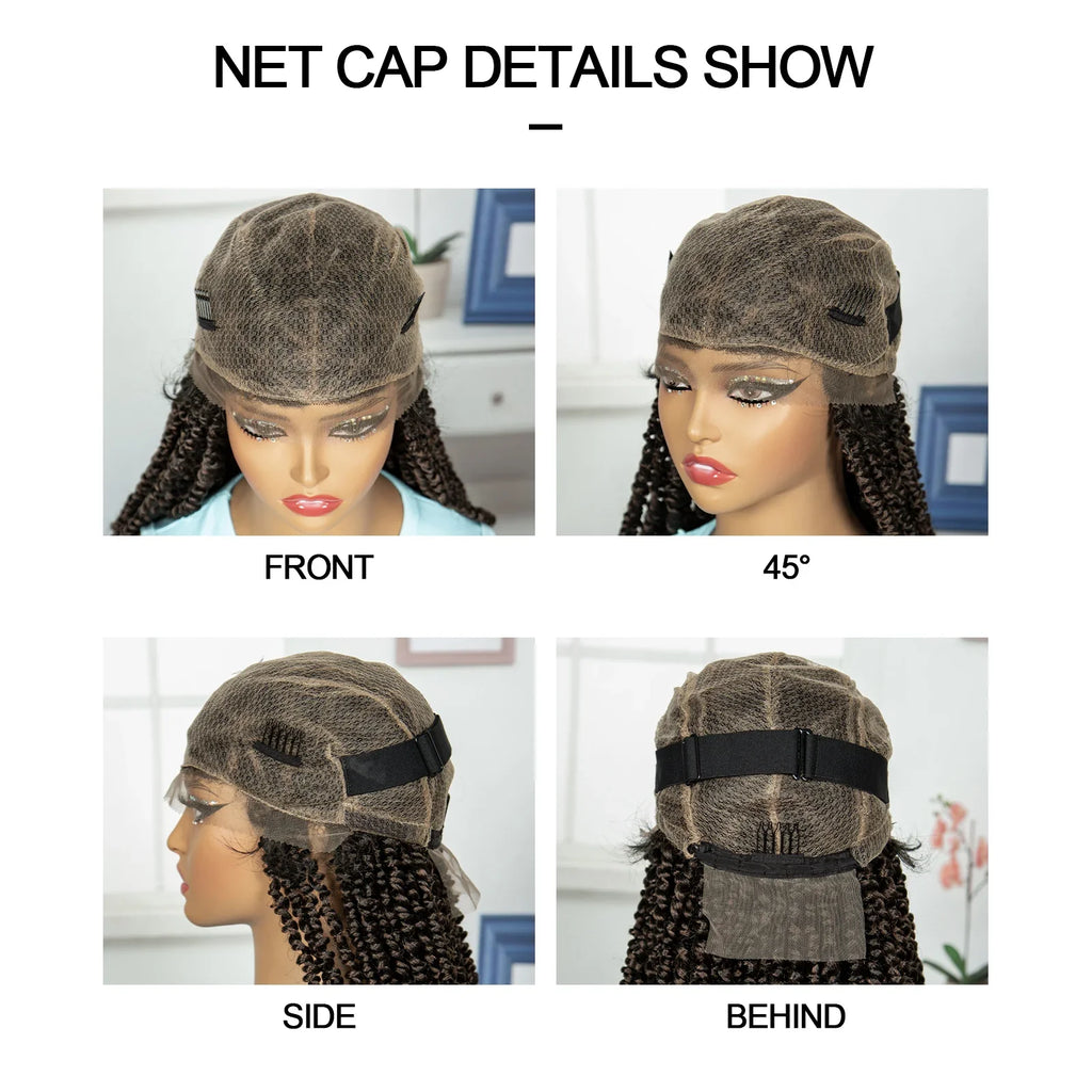 Burgundy Knotless Twist Dreadlocks Lace Front Wig | Crochet Braids | Full Lace | Black Women
