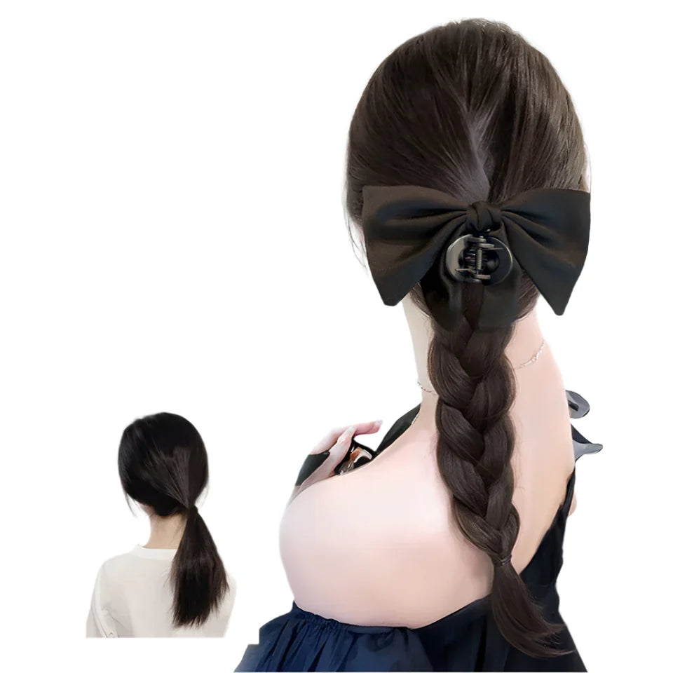 Long Claw Clip-In Braid Ponytail Extension | Heat-Resistant Synthetic Hairpiece | Party & Daily Wear