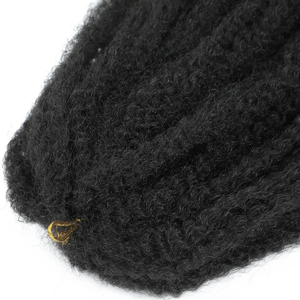 18" Marley Twist Braiding Hair | Crochet Braids | Afro Twist Kinky Hair Extensions | Ombre Colors | 30 Strands/Pack
