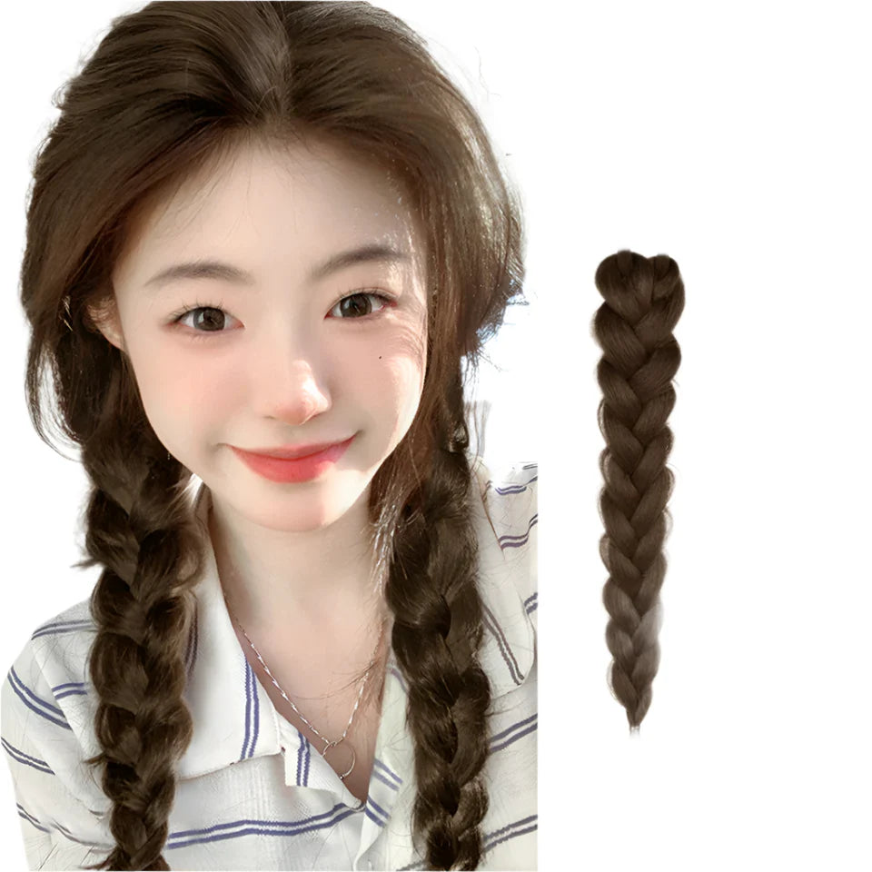 Long Claw Clip-In Braid Ponytail Extension | Heat-Resistant Synthetic Hairpiece | Party & Daily Wear