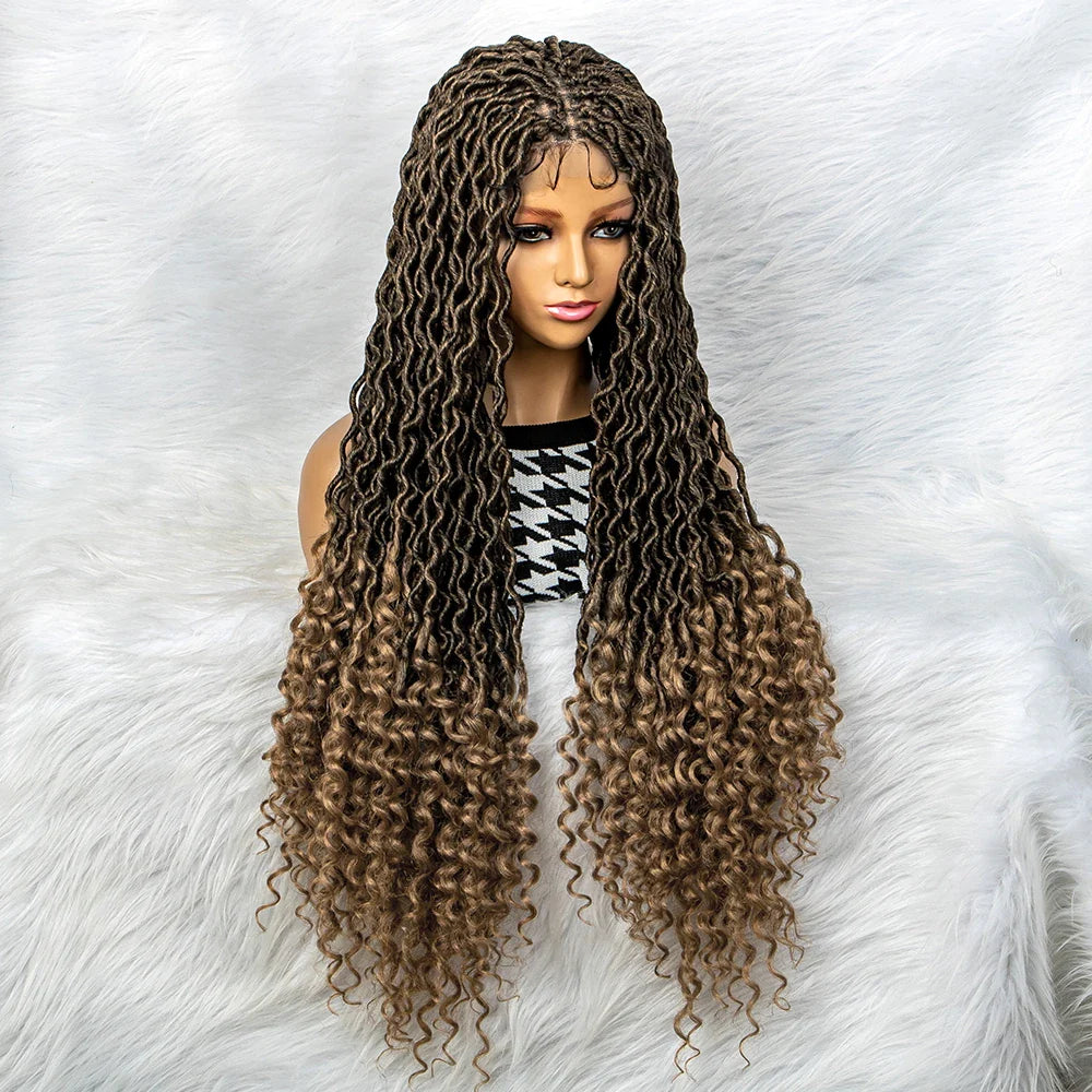 Goddess Box Braids Wig | Curly Ends | Full Lace | Crochet Hair | Black Women