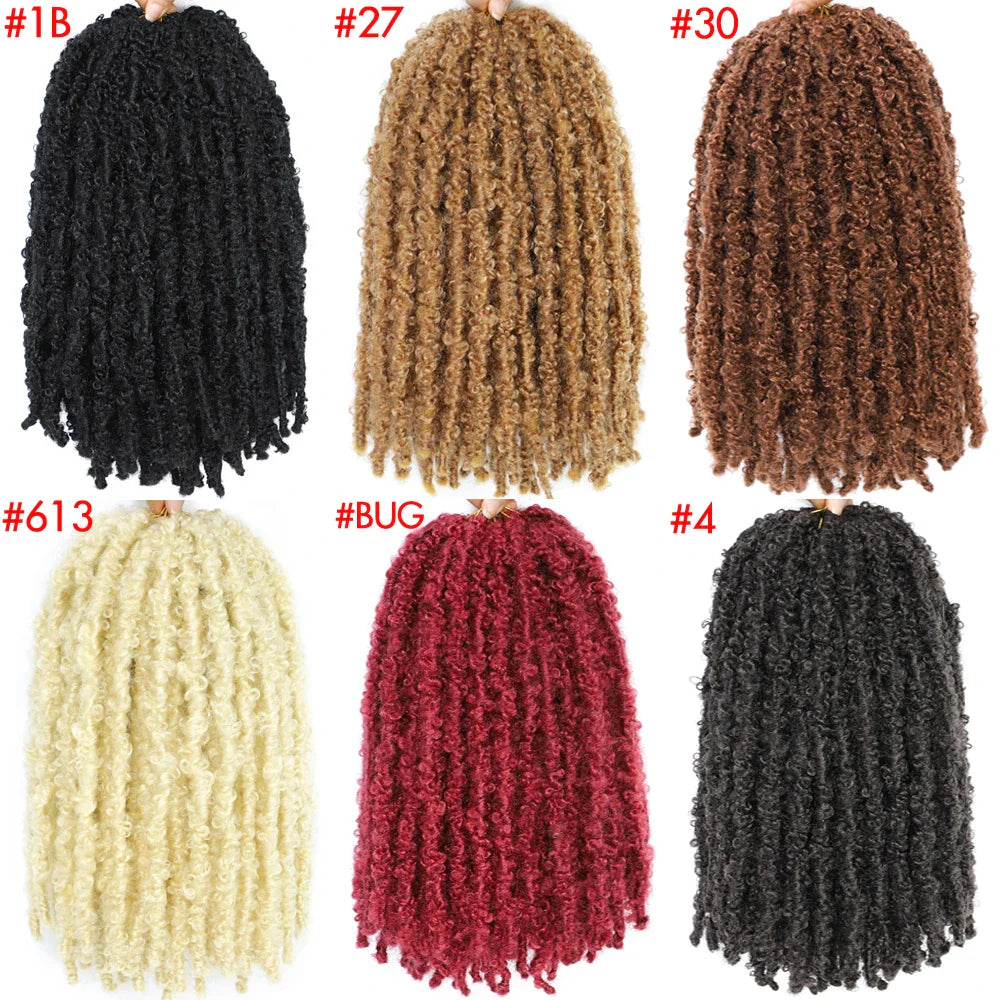 Butterfly Faux Locs Crochet Hair | 12/14" Distressed Goddess Locs | Pre-Looped | 12 Strands/Pack