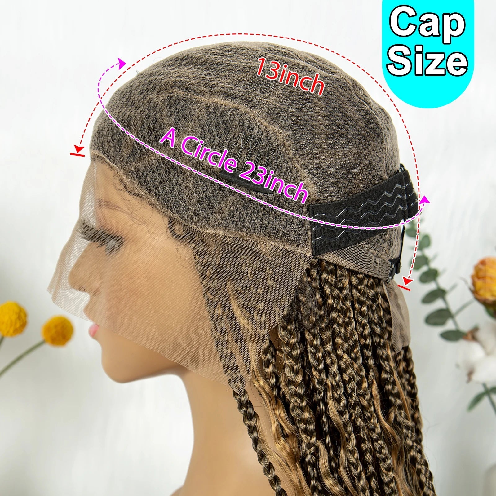 Boho Triangle Knotless Box Braids Wig | Full Lace | Baby Hair | KIMA Synthetic