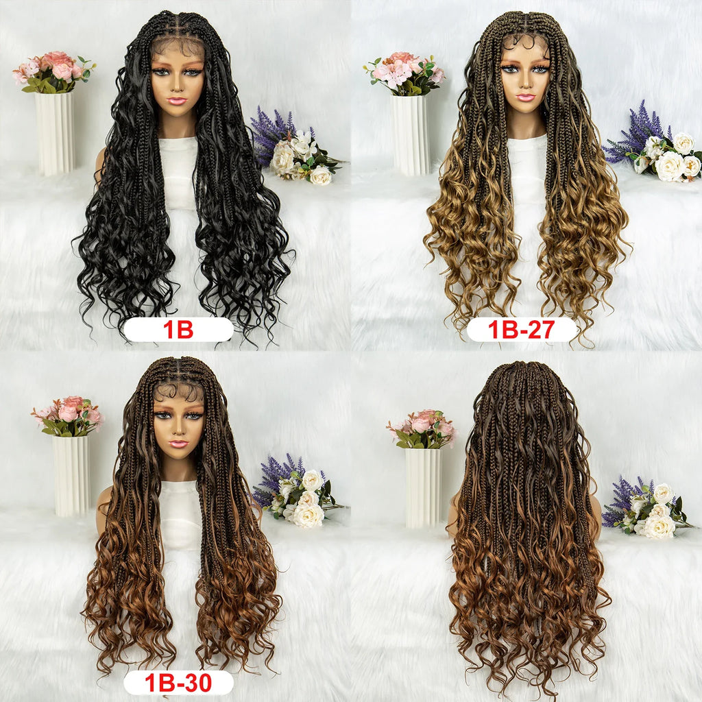 Knotless Box Braids & Dreadlocks Wig | Lace Front with Baby Hair