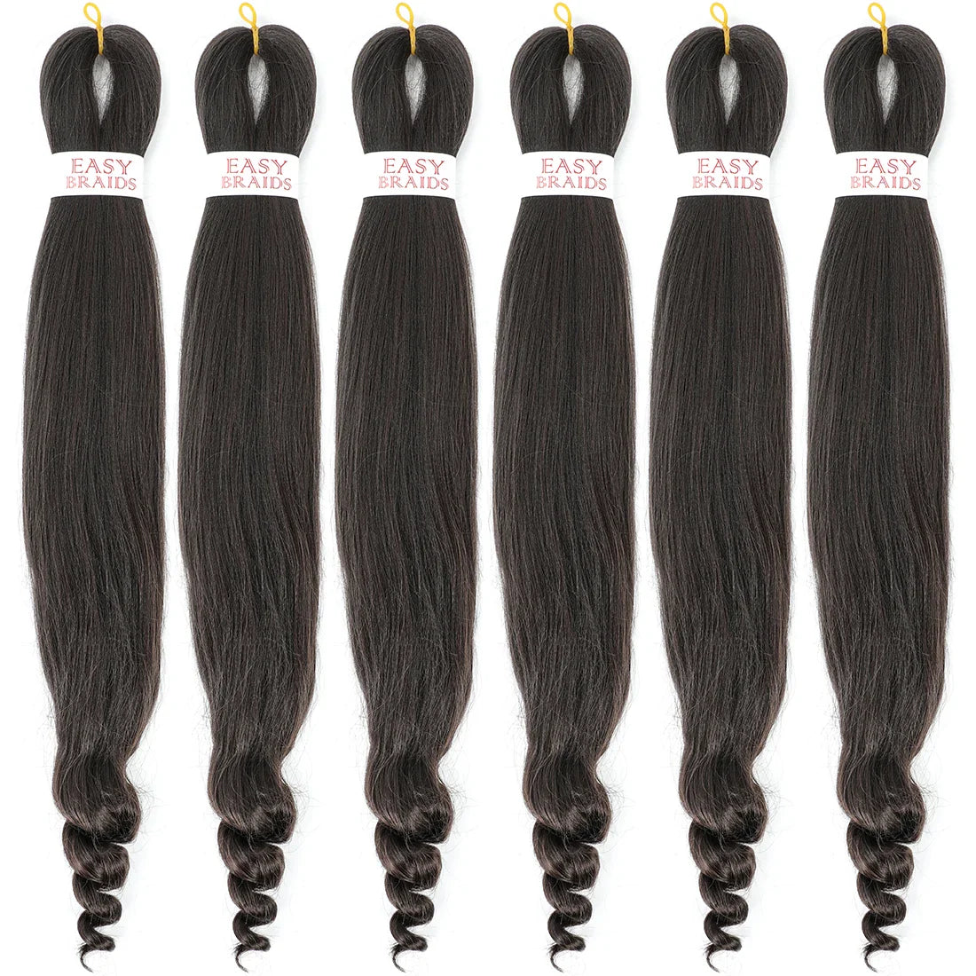 Pre-Stretched French Curly Braiding Hair - Natural Black Crochet Braids (Hot Water Setting)