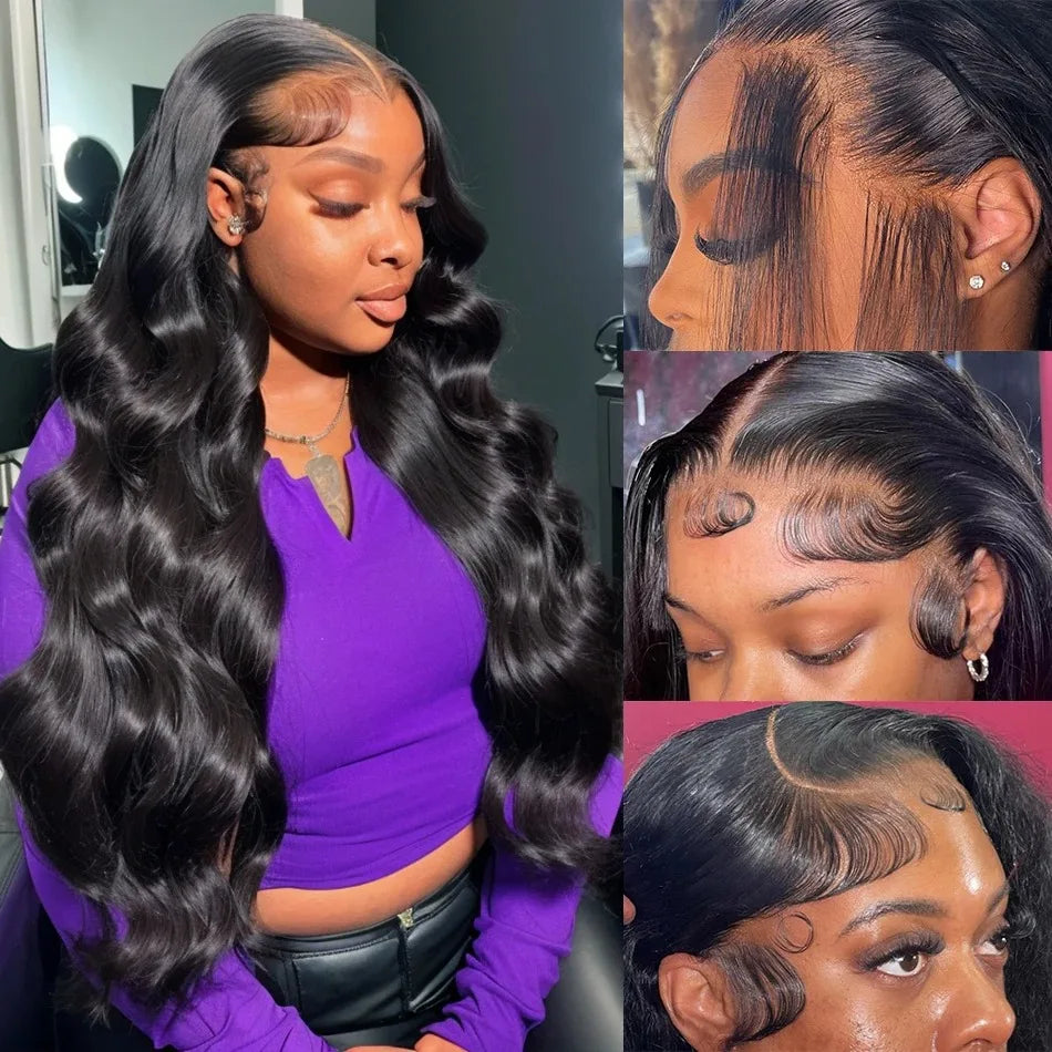200% Density Body Wave Human Hair Lace Front Wig | 13x6 HD Transparent & 13x4 Loose Wave Frontal Wig (Pre-Plucked Remy)