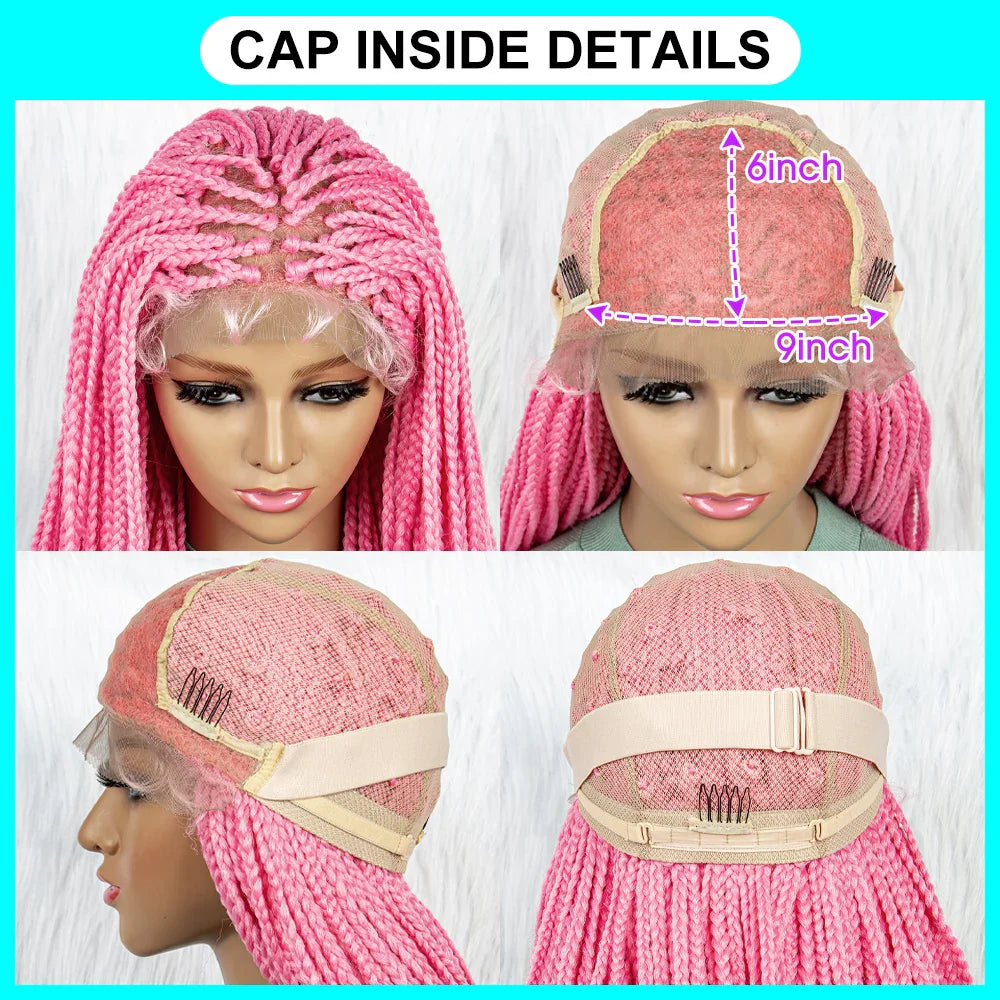 New HD Curly Goddess Box Braids Wig | Transparent Full Lace