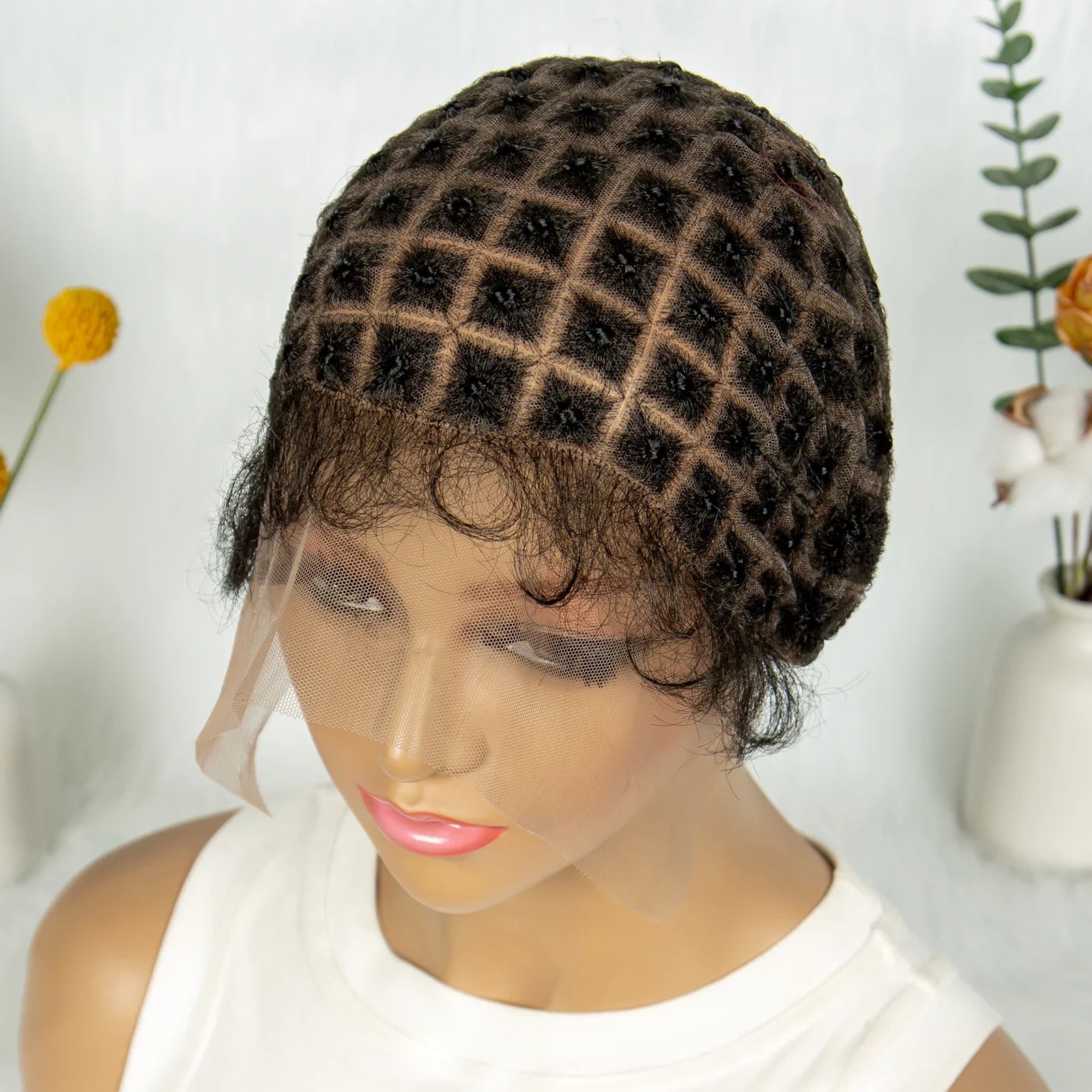 KIMA Braiding Wig Cap | Pre-Parting for Crochet Goddess Braids with Baby Hair